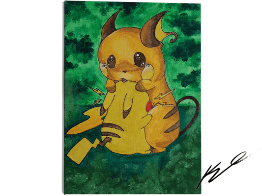 "A Mother's Embrace" Raichu and Pikachu Acrylic