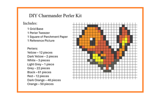 DIY Charmander Perler Kit | Commissions Available