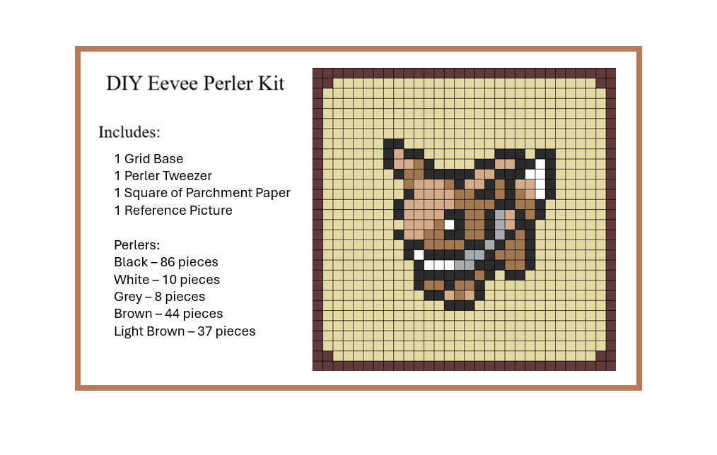 DIY Eevee Perler Kit | Commissions Available