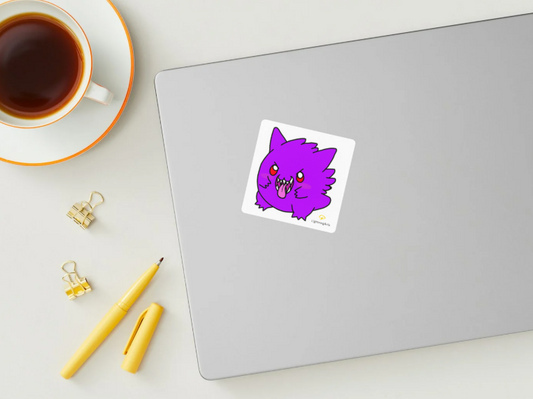 Purple Ghost Sticker