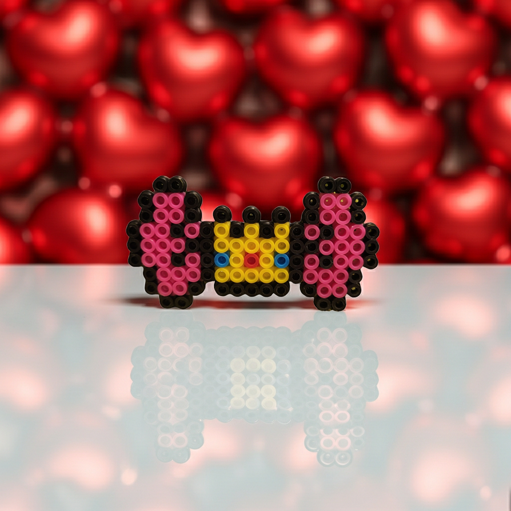 Pink Bow with Crown Hair Clip