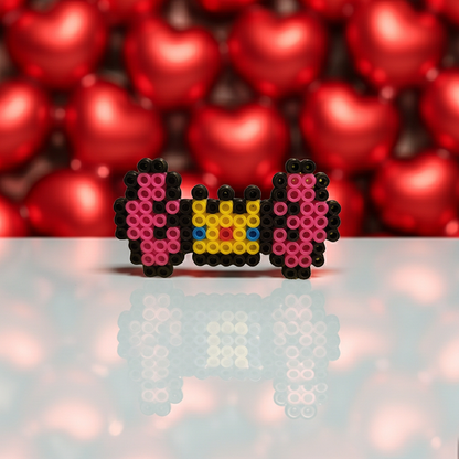 Pink Bow with Crown Hair Clip