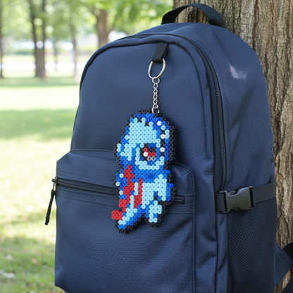 Blue Crocodile Keychain