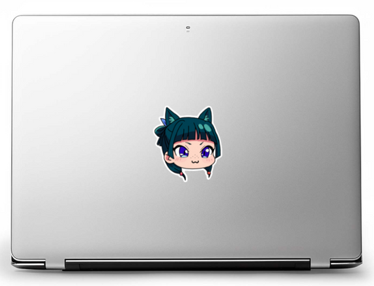Green Cat Girl Sticker