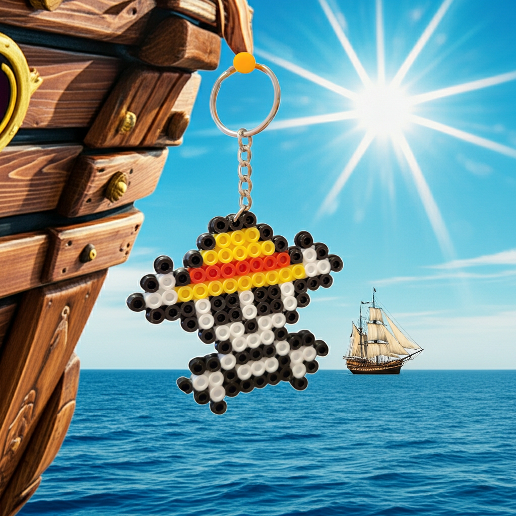 Pirate Skull Keychain