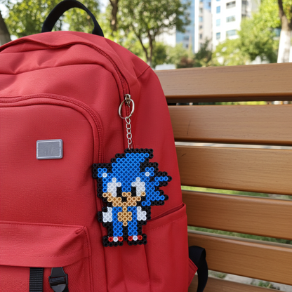 Blue Hedgehog Keychain