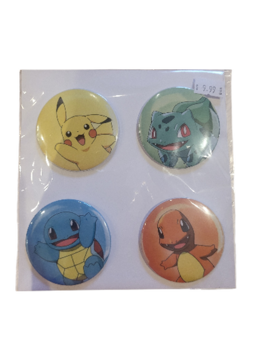 Pokémon Button Gift Set (4-Pack)