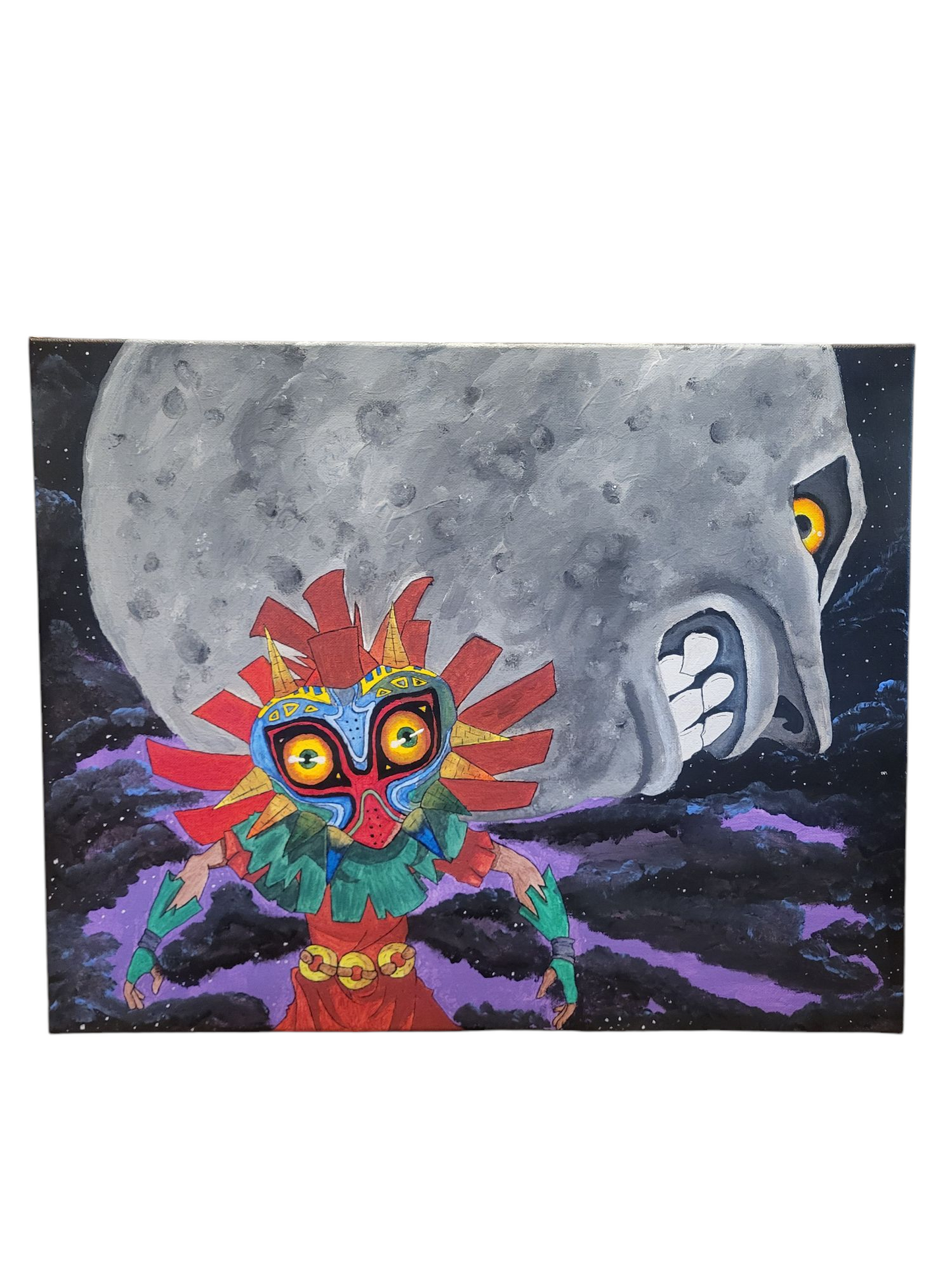 "Skull Kid and Moon" Acrylic Majora's Mask Art