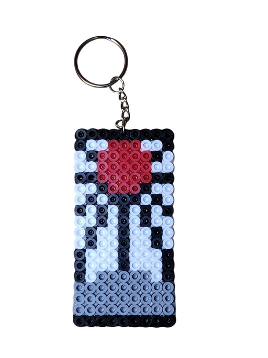 Black, White and Red Keychain