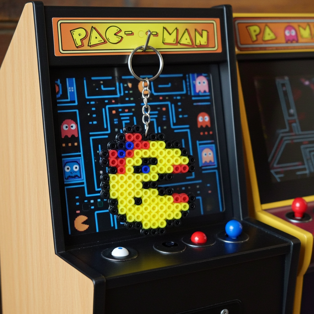 Ms. Yellow Dot Character Keychain