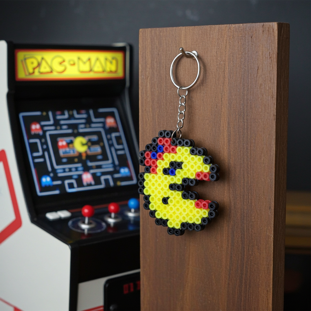 Ms. Yellow Dot Character Keychain