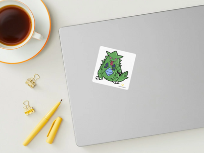 Green Dinosaur Sticker