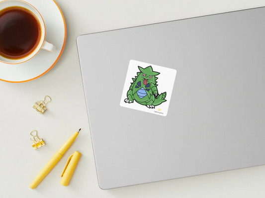 Green Dinosaur Sticker