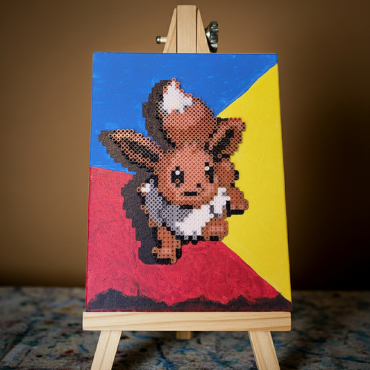 "Brown Fox" | Perler on Stretched Canvas