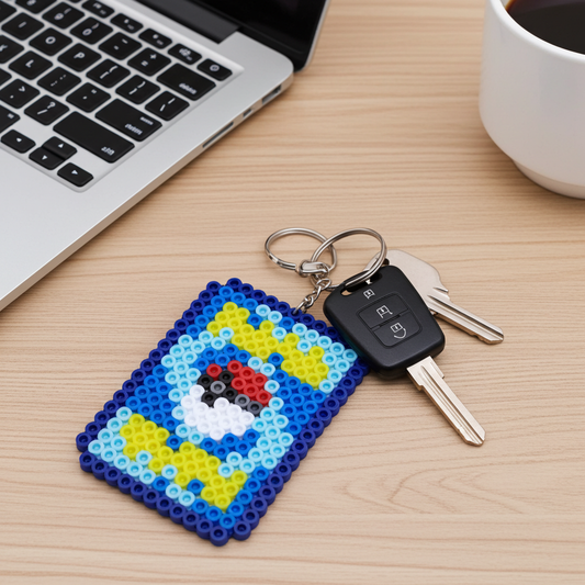 Blue Card Keychain