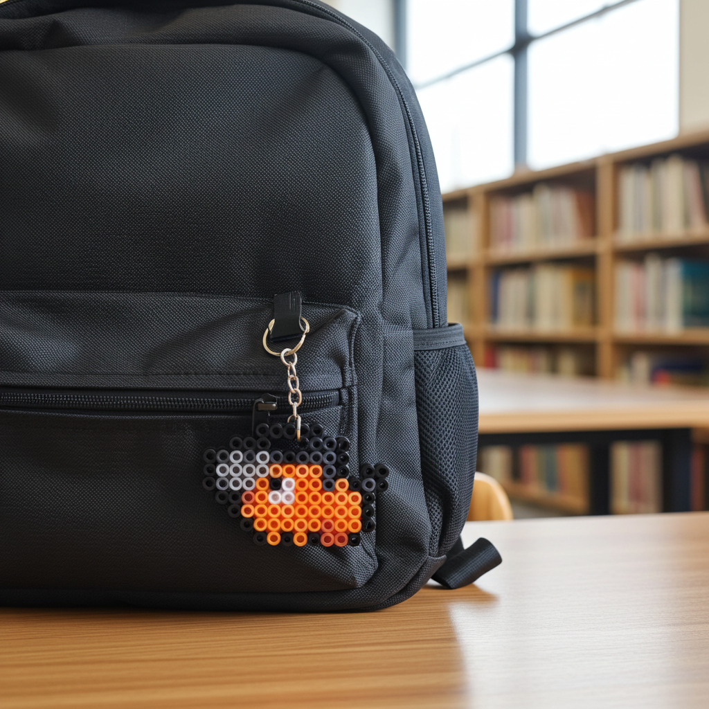 Orange Puppy Keychain
